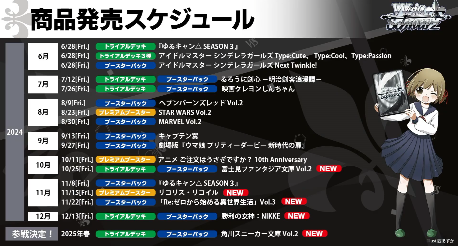Weiss Schwarz Announcements [06/26/2024] - Clock One, Draw Two